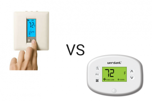 Choosing between a programmable thermostat and an occupancy based thermostat